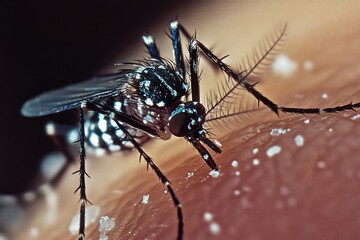 The Asian Tiger Mosquito, a highly dangerous invasive species, is a primary transmitter of diseases such as dengue and chikungunya