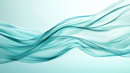 A serene abstract image featuring flowing turquoise waves, creating a calming and elegant atmosphere for various design projects.