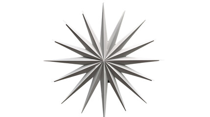 white star spikes overlay isolated