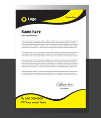 Letterhead Design Mockup template.