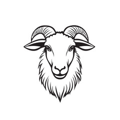 Sheep in cartoon, doodle style . Image for t-shirt, web, mobile apps and ui. Isolated 2d vector illustration in logo, icon, sketch style, Eps 10, black and white. AI Generative