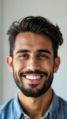 Fototapeta premium young pakistani arab men smiling handsome portrait photo vertical