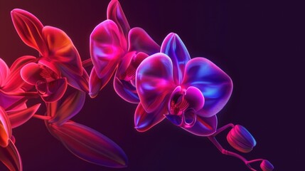 Orchid Bloom in Neon Lights
