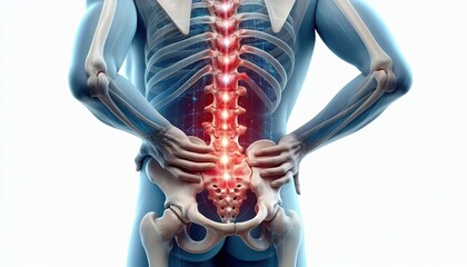 Lower Back Pain Illustration.