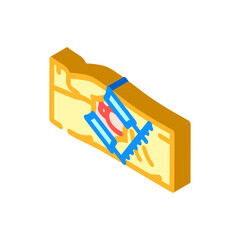 thoracotomy surgery isometric icon vector. thoracotomy surgery sign. isolated symbol illustration