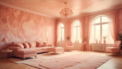 Photo interior modern design room 3d illustration;