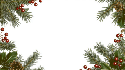 Christmas Decoration with Red Ornaments Pine Cones and Snow