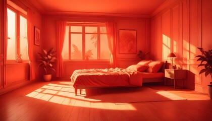 Photo interior modern design room 3d illustration;