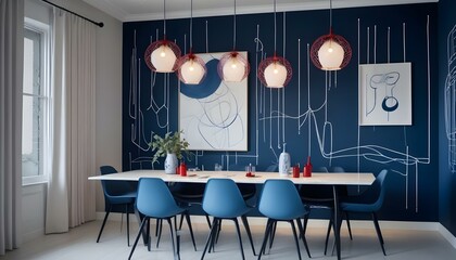 Photo interior modern design room 3d illustration;