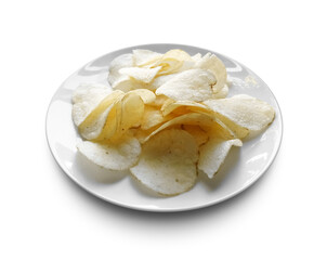 Potato Chips on White Plate