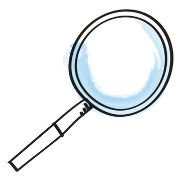 recommend clip art: Magnifying glass, simple doodle icon