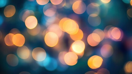 Obraz premium A blurred background of colorful bokeh lights creating a festive atmosphere.