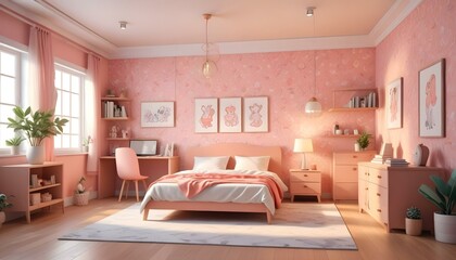 Photo interior modern design room 3d illustration;