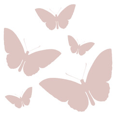 Pastel butterflies png sticker, aesthetic tattoo graphic on transparent background