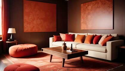 Photo interior modern design room 3d illustration;