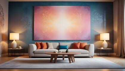 Photo interior modern design room 3d illustration;