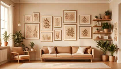 Fototapeta premium Photo interior modern design room 3d illustration;