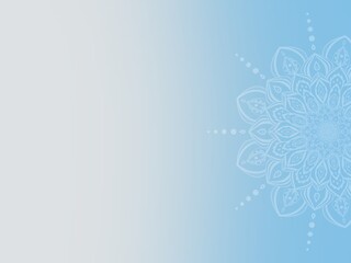 Mandala peace design of art on blue background .