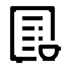 Fototapeta premium Coffee Menu Simple Line Icon. Single icon, line vector icon