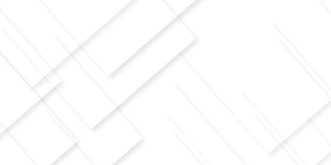 Abstract white background design with layers of textured white transparent material in triangle and squares shapes. White color technology concept geometric line vector white light grey background.	