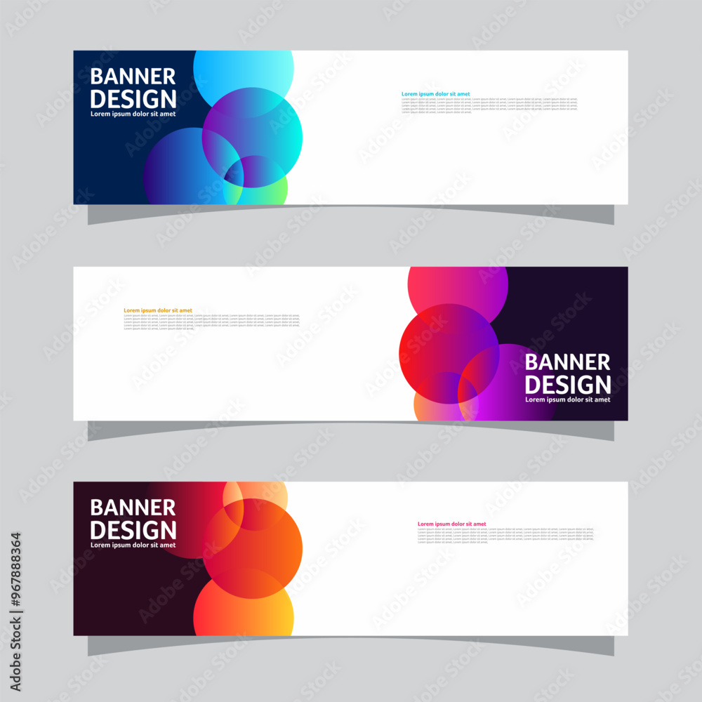 Canvas Prints vector set of landscape banner background design concept. colorful background business layout templa