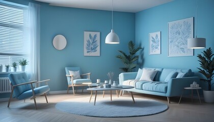 Photo interior modern design room 3d illustration;