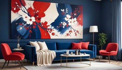 Photo interior modern design room 3d illustration;