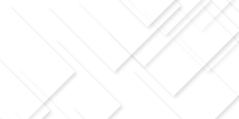 Abstract white background design with layers of textured white transparent material in triangle and squares shapes. White color technology concept geometric line vector white light grey background.	