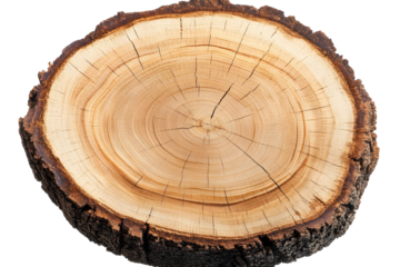 cross section of tree on transparent background