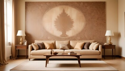 Photo interior modern design room 3d illustration;