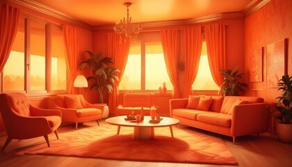 Photo interior modern design room 3d illustration;