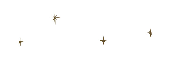 White stars png divider sticker, transparent background