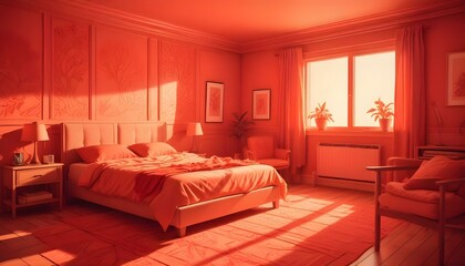 Photo interior modern design room 3d illustration;