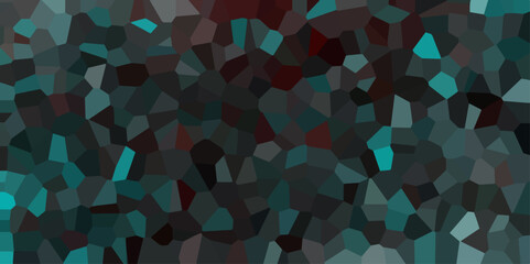 Dark Multicolor Broken Stained Glass Background with dark lines. Voronoi diagram background. Seamless pattern with 3d shapes vector Vintage Illustration background. Geometric Retro tiles pattern