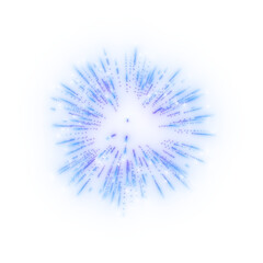 Obraz premium Blue firework png collage element, transparent background