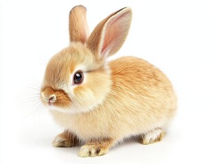 Obraz premium Adorable fluffy rabbit exploring its surroundings in a bright and cheerful setting