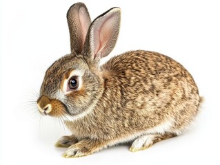 A curious rabbit exploring its surroundings with wide eyes and soft fur