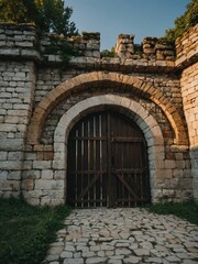 Historic gate at Belgrade Fortress ruins