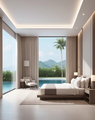 Fototapeta premium modern bedroom interior