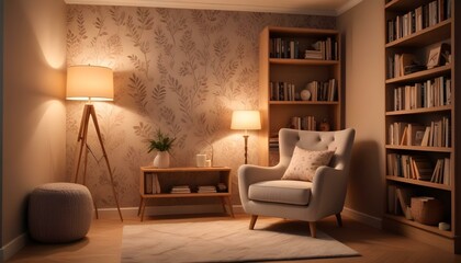 Photo interior modern design room 3d illustration;