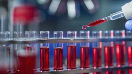 The Pipette Dropping Blood Sample