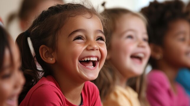 Children participating in an interactive wellness program at a clinic, filled with laughter and learning