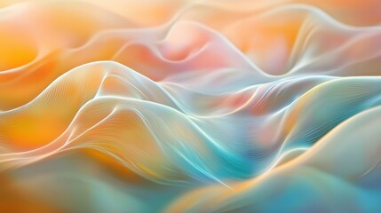Fototapeta premium Tranquil Wave Pattern - Abstract Transparent Background with Delicate Colors and Innovative Concepts