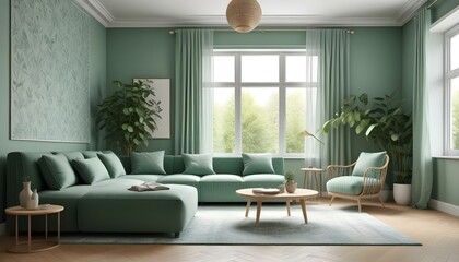 Photo interior modern design room 3d illustration;