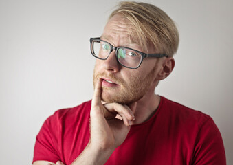 portrait of a young blond man