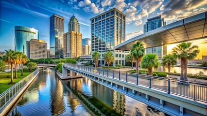 city skyline at night