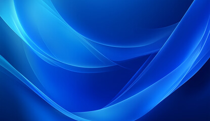Fototapeta premium Vibrant Blue Flowing Abstract Waves, Dynamic and Smooth Gradient Design on Dark Background