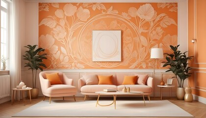 Photo interior modern design room 3d illustration;