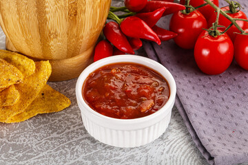Spicy mexican sauce Salsa dip