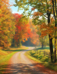 Naklejka premium Hand-drawn autumn season postcard. Postcard with autumn mood. Autumn nature postcard.